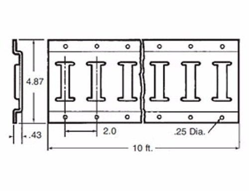 Somos Reyes | Riel Logistico Tipo E De 3 Metros Y 2.7mm Horizontal Carga