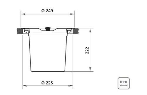 Somos Reyes | Bote Basurero Para Empotrar 5 Litros 94518/005 Tramontina