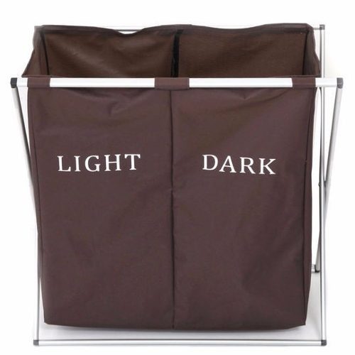 Somos Reyes | Cesto Doble Para Ropa Plegable Doble Chocolate Namaro