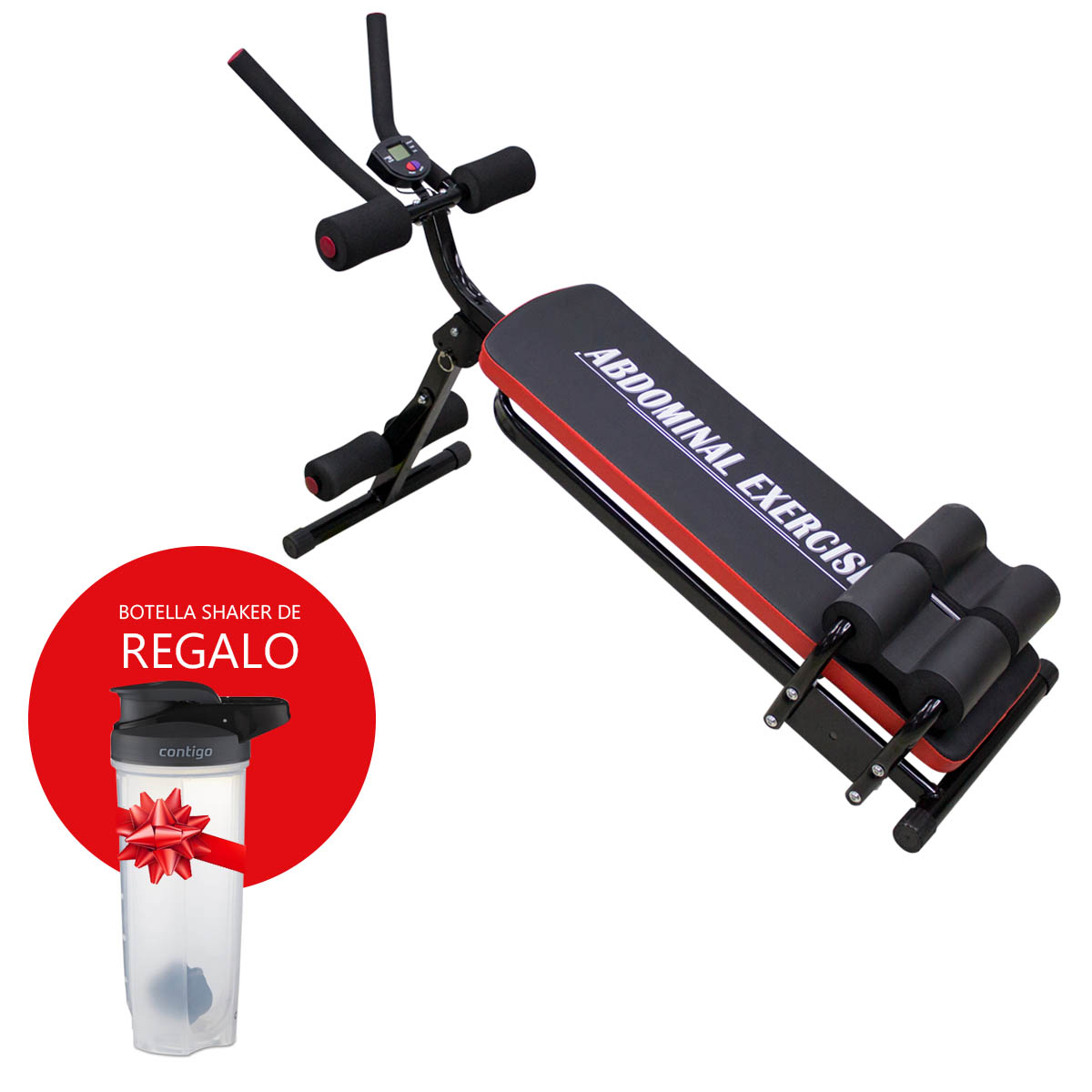 Ejercitador Abdomen Multifuncional Plegable + Regalo Kit Gym