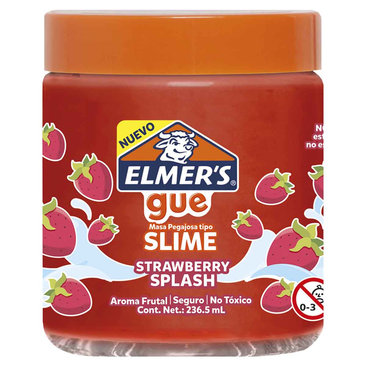 Slime Gue Splash Fresa Aroma Frutal 236ml Niños Niñas Elmers