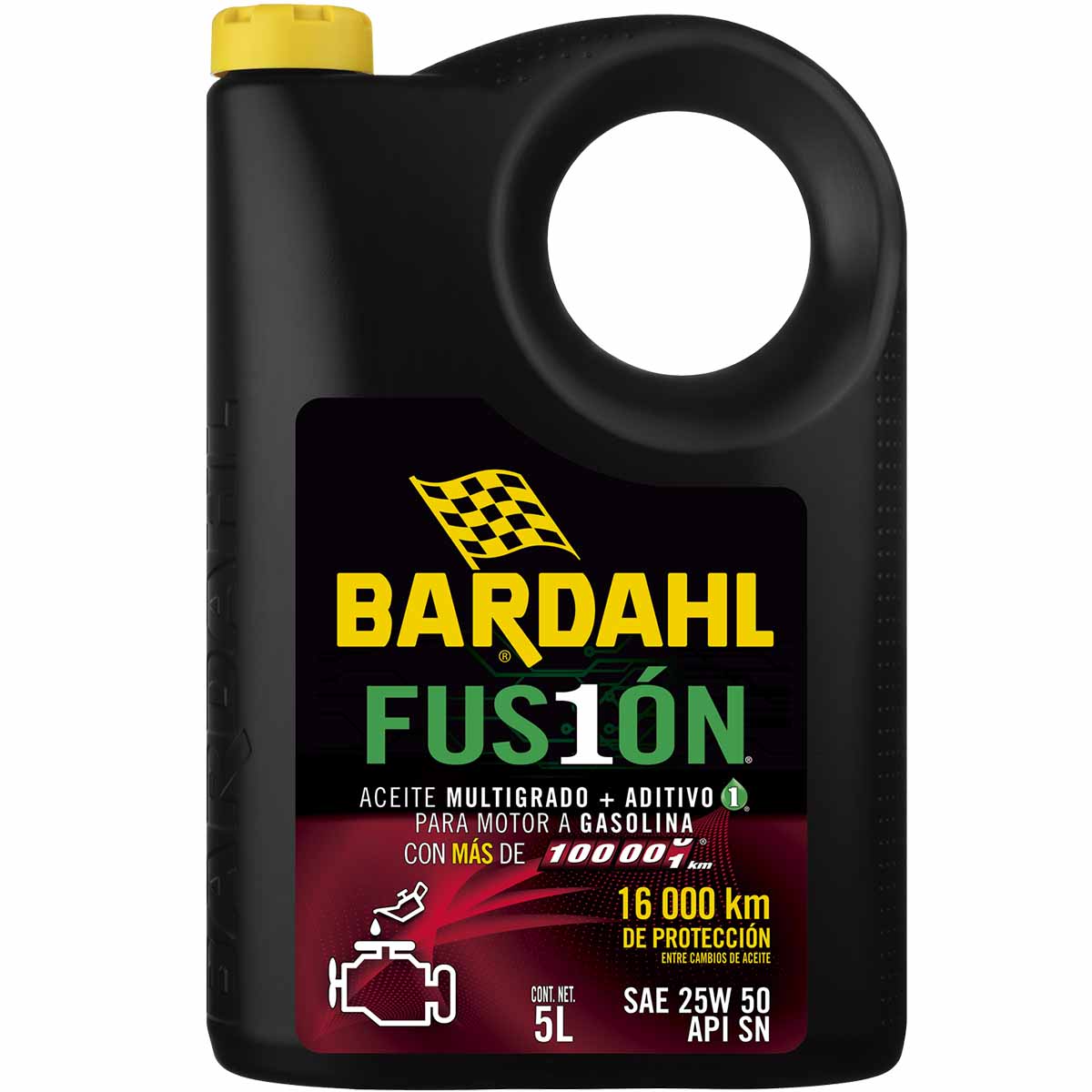 Fusion Bardahl 5 Lts Aceite Aditivo Motor Alto Kilometraje