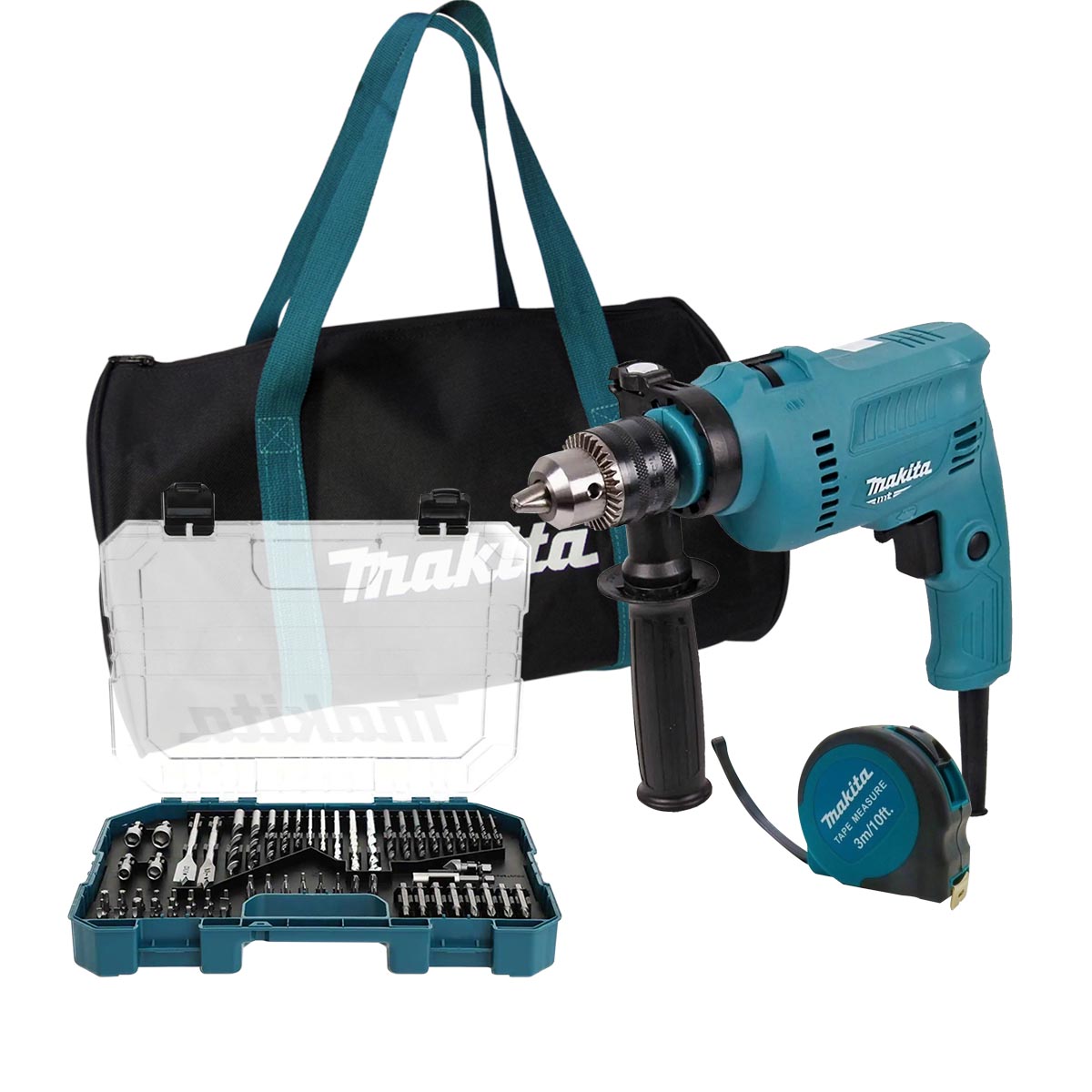 TALADRO PERCUTOR MAKITA + MALETA CON 26 ACCESORIOS – Industrial Atexo