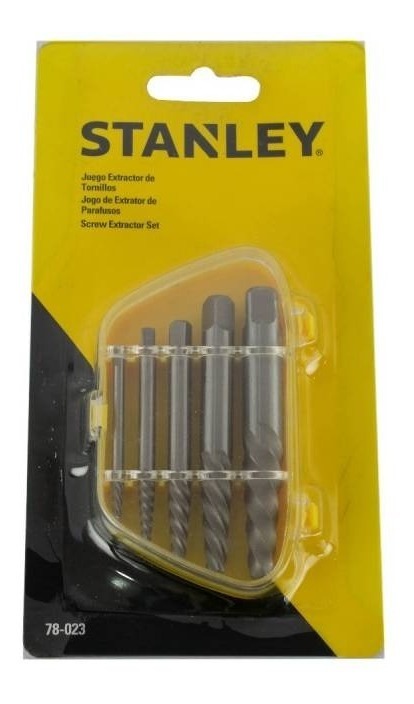 Somos Reyes | Extractor De Tornillos 5 Pzs + Caja Plastica 78-023 Stanley