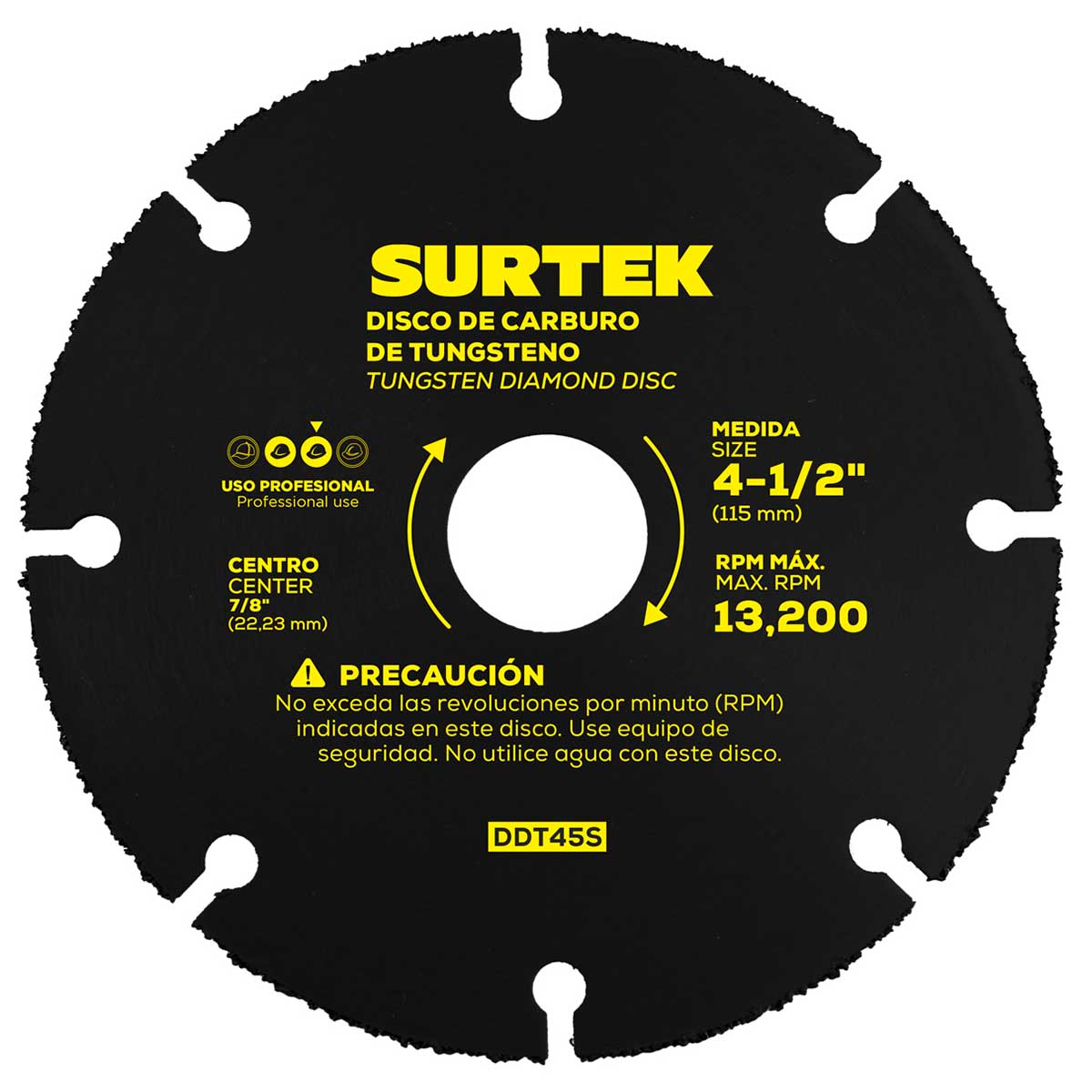 Disco Segmentado Surtek Multicorte Esmeri Angular 4-1/2 In