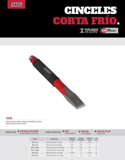 12127 Cincel Corte Frio 5/8″ X 6″ C5/8X6 – Ferreteria Santander