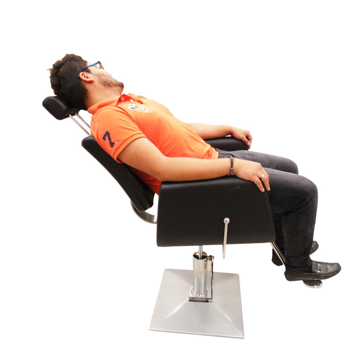 Somos Reyes | Silla Salón de Belleza Asiento Ajustable Negro Lobo