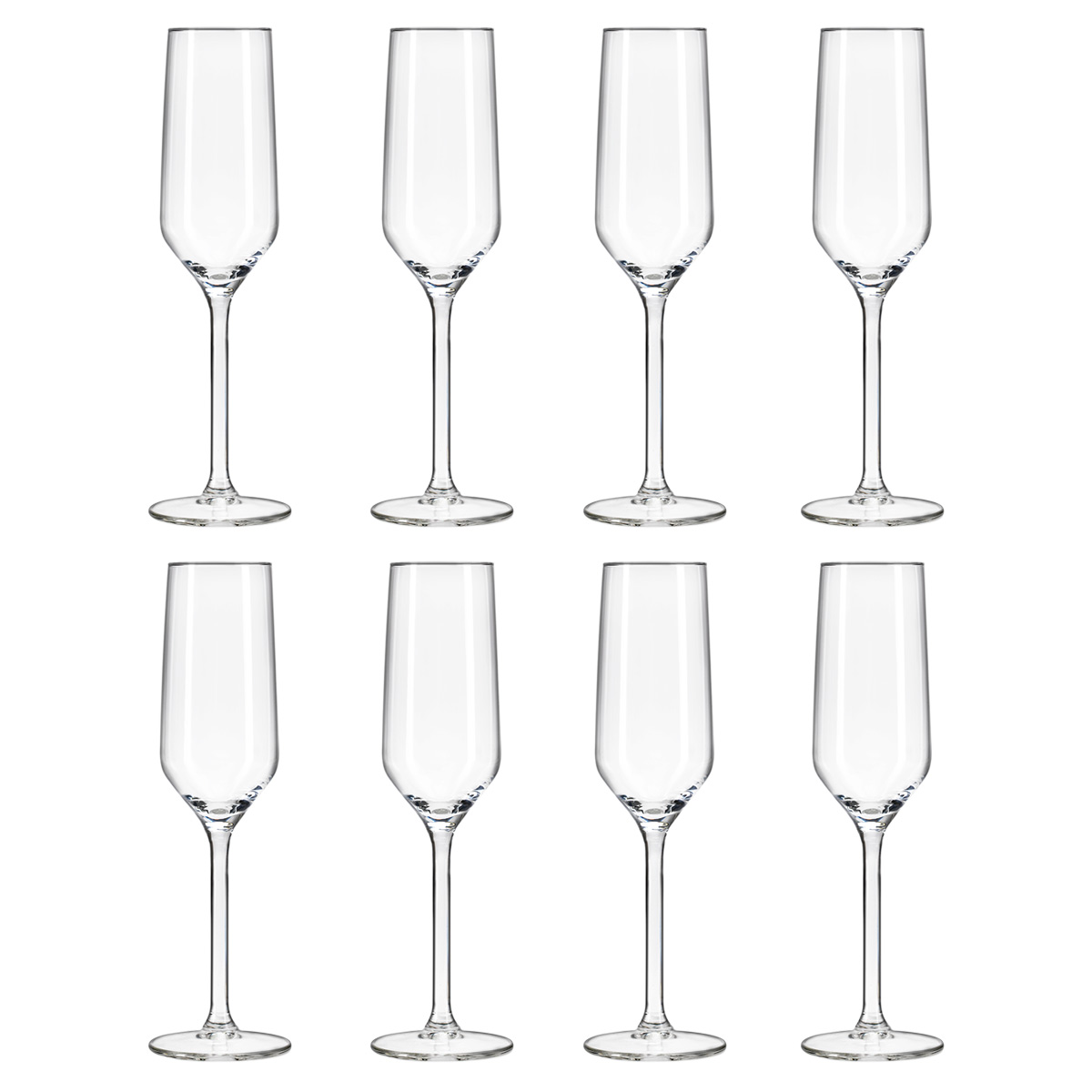 Copas De Champagne Flauta Cristal 8 Pzas 221ml Royal Leerdam