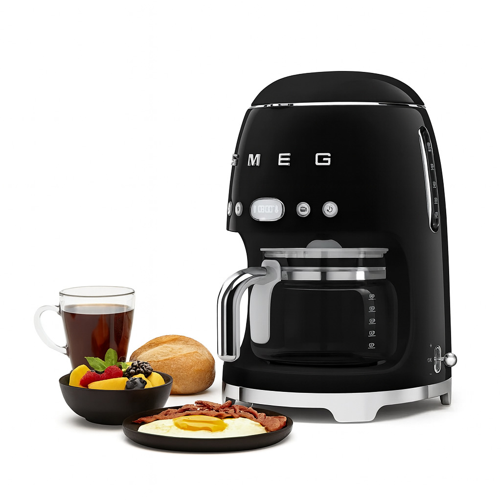 Smeg Cafetera de Goteo 10 Tazas Negro