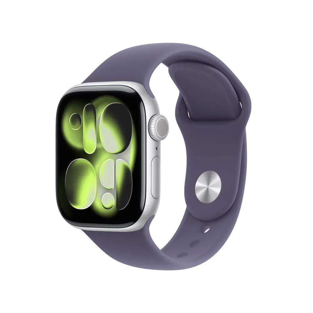 Apple Watch Series 11 GPS 42mm Aluminio Plata con Correa Deportiva Morado Niebla